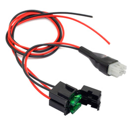 Kymate front molded 6-pin connector showing secure fit and reliable contact