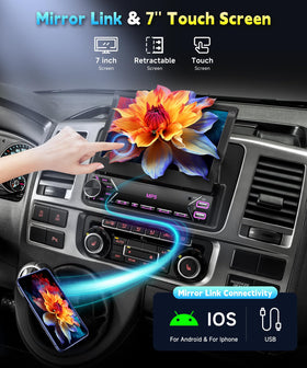 KYNNT close-up of 7-inch IPS touchscreen displaying clear icons for safer control