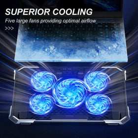 KYOLLY cooling pad ergonomic stand raises screen height to reduce neck strain