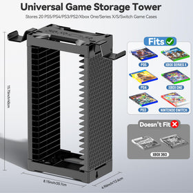 Kytok wall-mounted gaming organizer compatible with PS5 Switch and Xbox discs