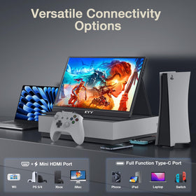 KYY 4K Portable Monitor PS5 setup demonstrating vibrant color and clarity
