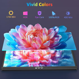 KYY 4K portable monitor IPS color accuracy ideal for precise editing and gaming.