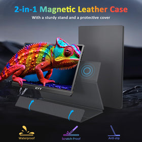 KYY 4K portable monitor magnetic cover protects screen during transit.