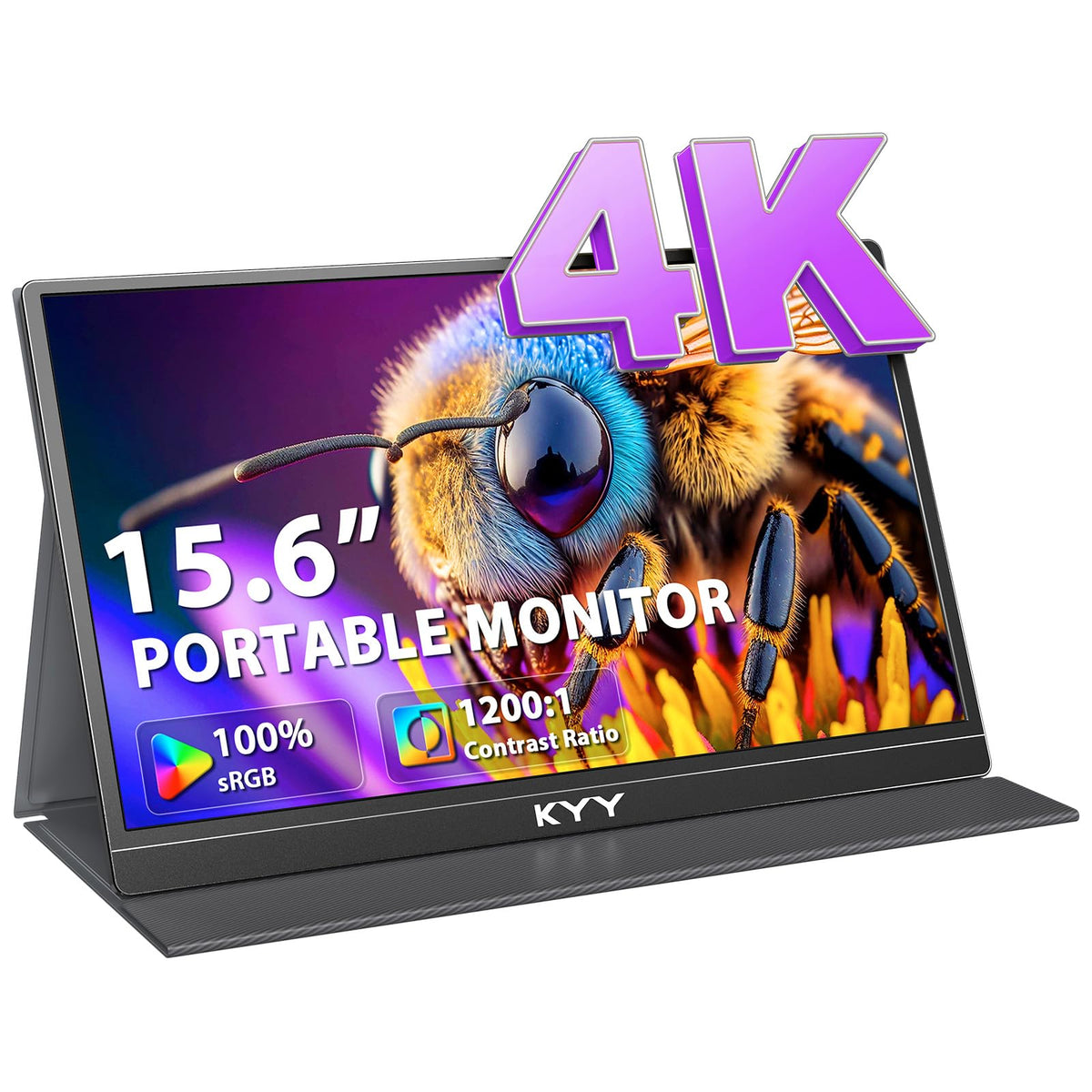 KYY 4K portable monitor setup for on-the-go productivity.