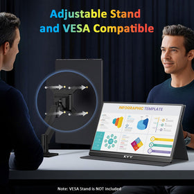 KYY 4K portable monitor ultra-slim profile fits in a backpack.