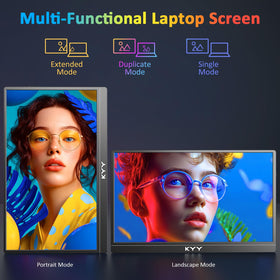KYY 4K portable monitor VESA-mount compatible for flexible desk setups.