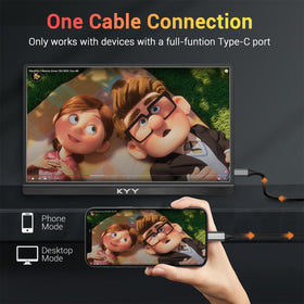 KYY portable monitor angled stand for stable, comfortable viewing