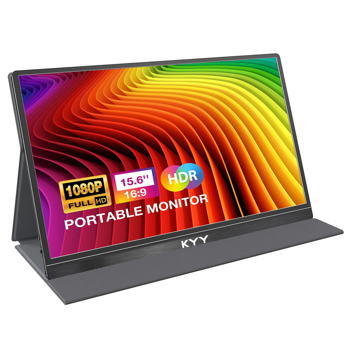 KYY portable monitor front view with 15.6-inch FHD display for on-the-go work