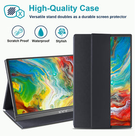 KYY smart-cover open demonstrates versatile stand angles.