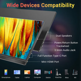 KYY portable monitor smart cover ready for protection and adjustable viewing