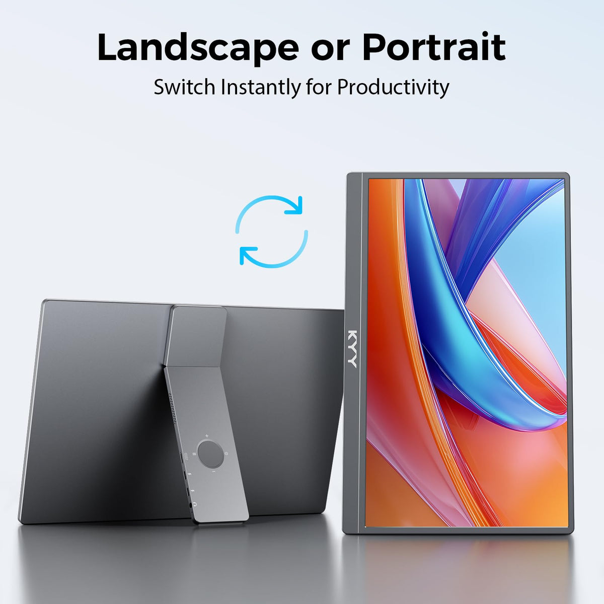 KYY 15.6-inch display used as a compact travel screen for meetings
