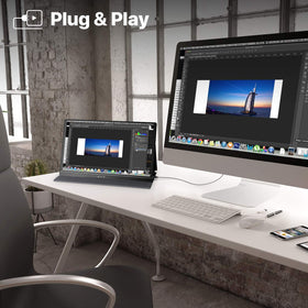 KYY portable monitor tilt-angle adjustment enables comfortable viewing.