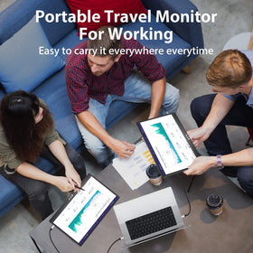 KYY portable monitor ultra-light, compact design supports easy packing and commuting.