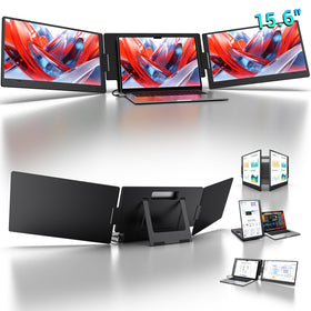 KYY X90D triple-screen setup for portable productivity on the go