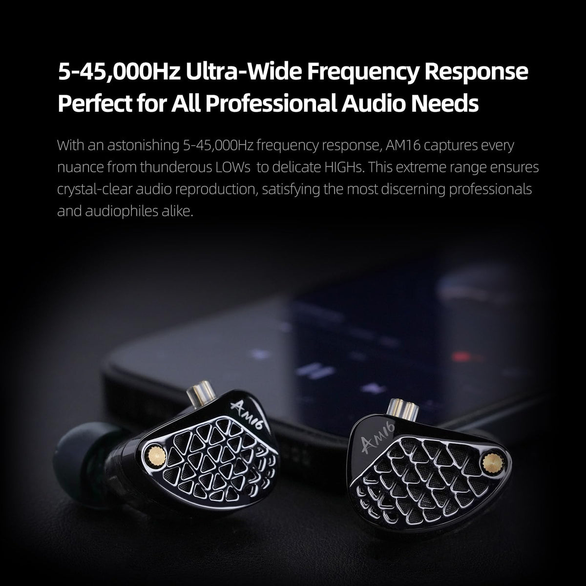 KZ AM16 detachable silver-plated cable reducing signal loss for cleaner audio