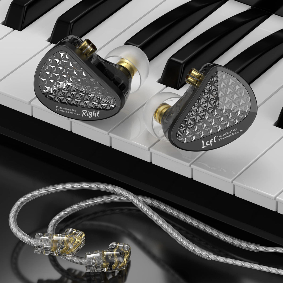 KZ AS16 Pro elastomer tips provide snug seal and reduced leakage for better isolation.