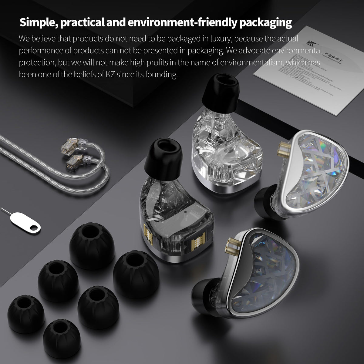 KZ AS24 3.5mm stereo plug ensures broad compatibility.
