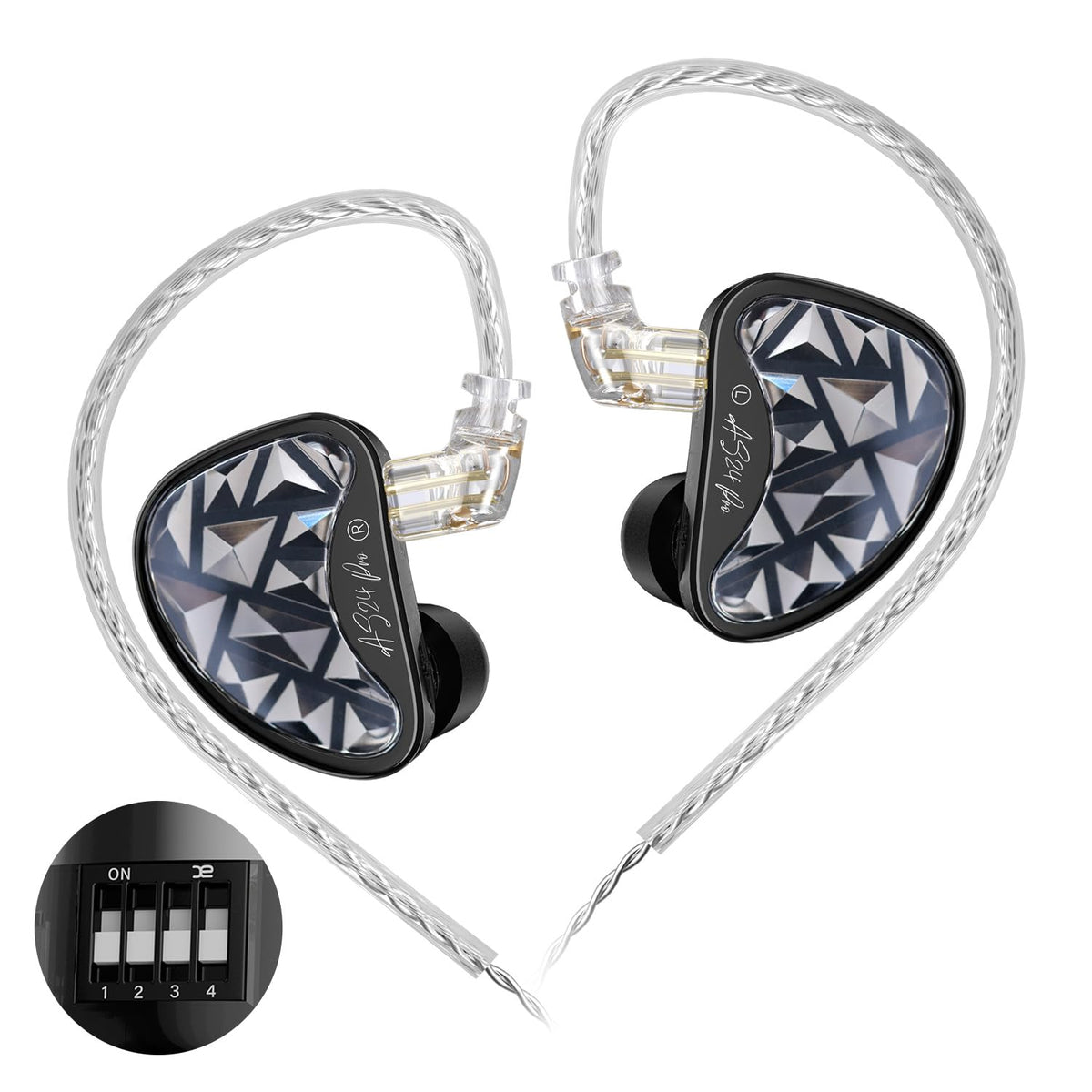 KZ AS24 Pro chassis with precise DLP design delivering balanced sound.