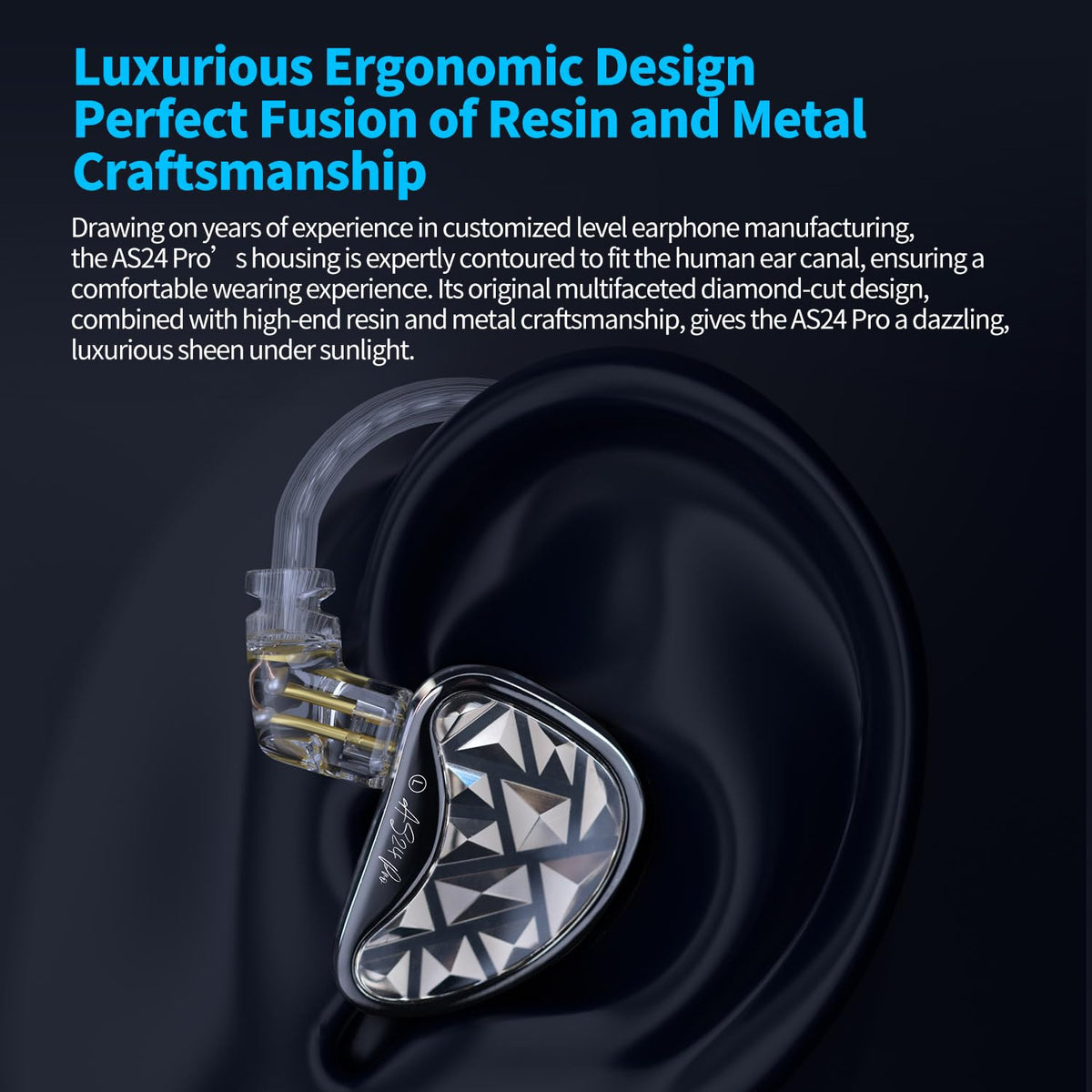 KZ AS24 Pro effective noise isolation aids focused listening.