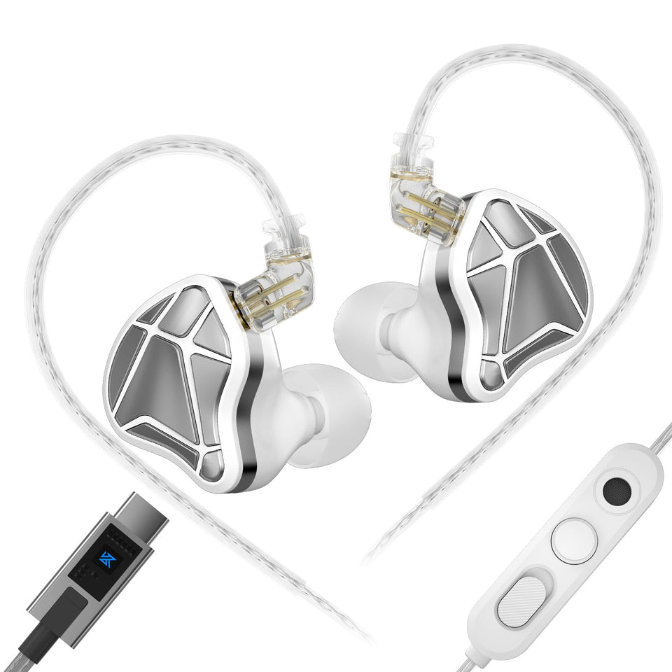 KZA COUSTICS Axas front view showing clean white housing and gaming-focused design benefit clarity
