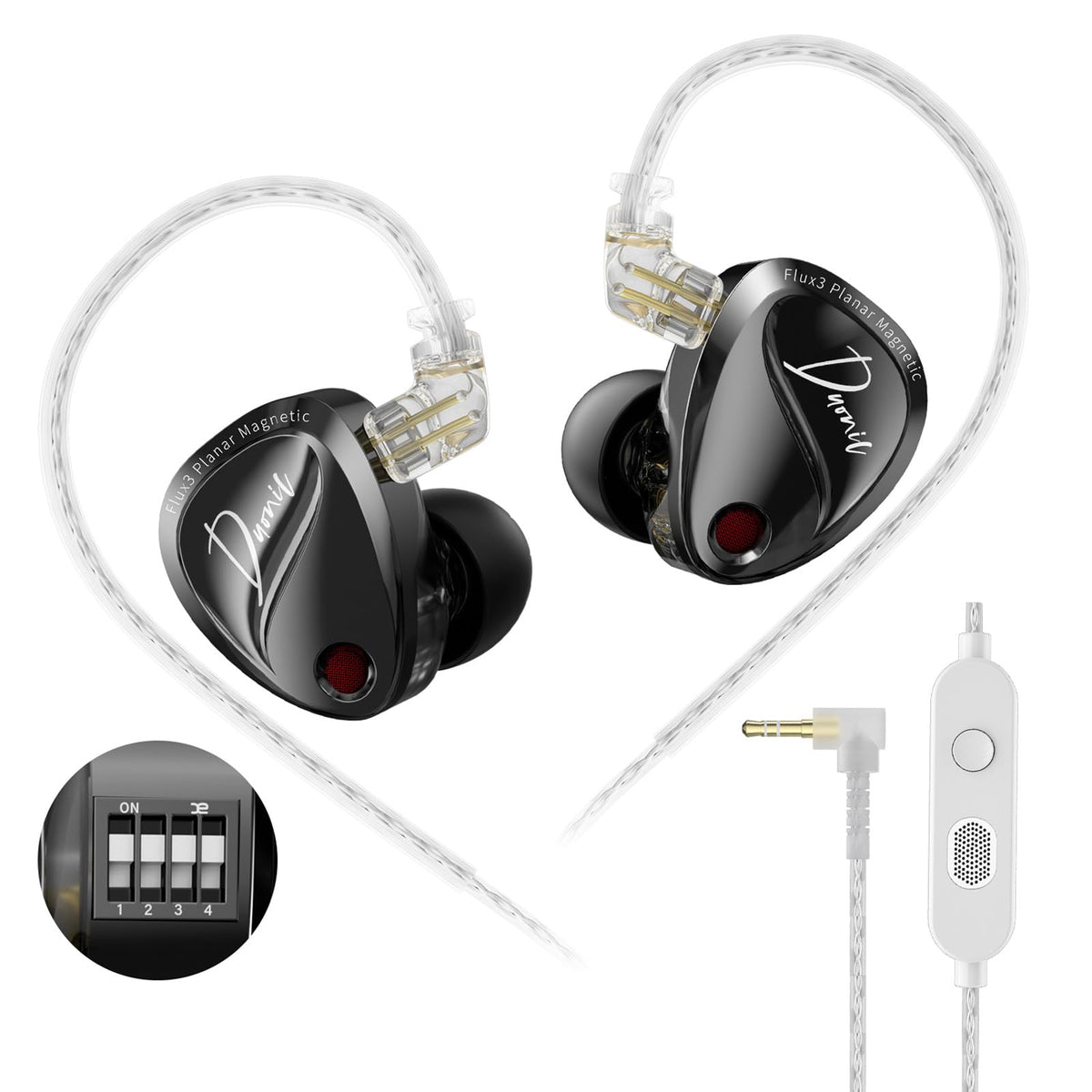 KZ Duonic front view showing polished shells and ergonomic shape for secure fit
