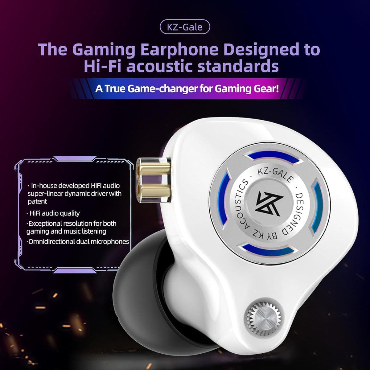 KZ Gale earbuds with inline controls for music and calls