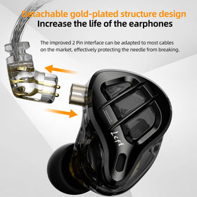 KZ ZAR ear-tips show varied shapes for better seal and isolation.