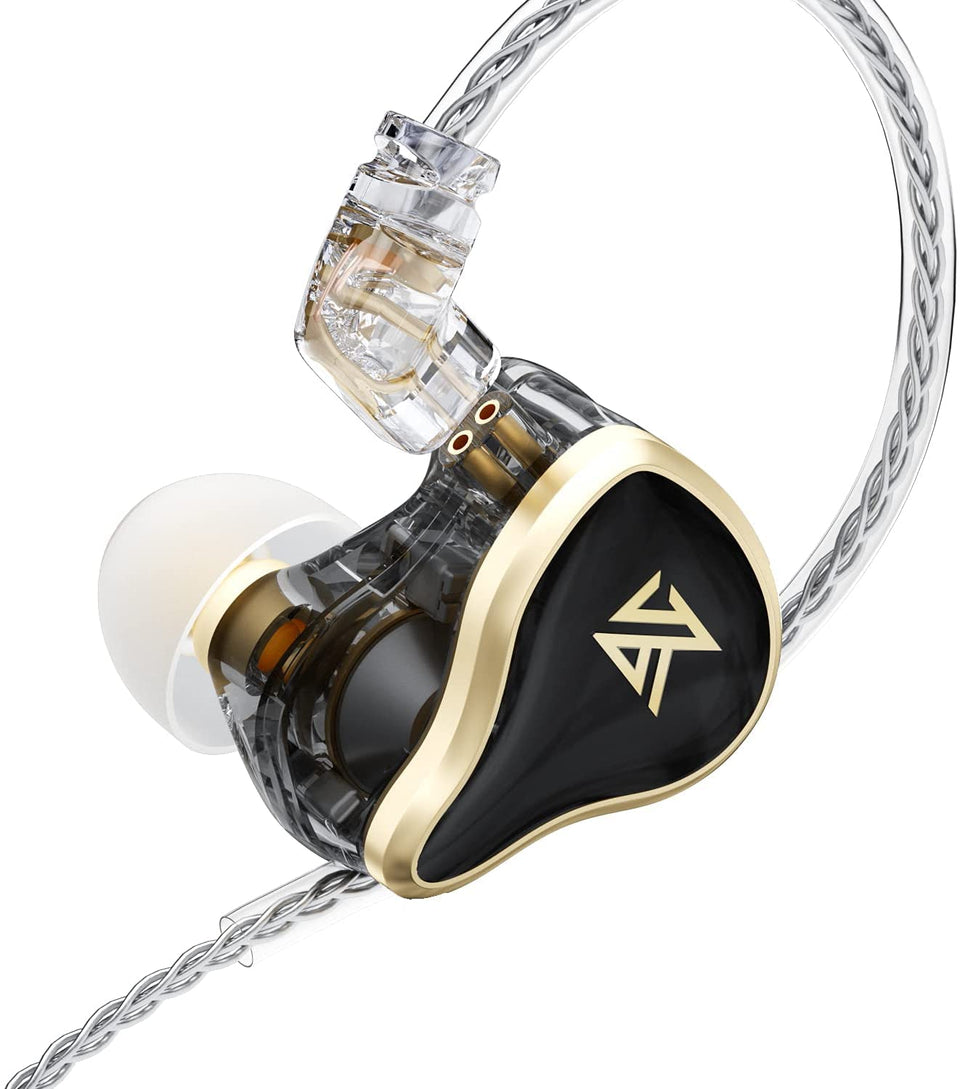 KZ ZAS 7BA+1DD in-ear monitor front view for immersive listening.