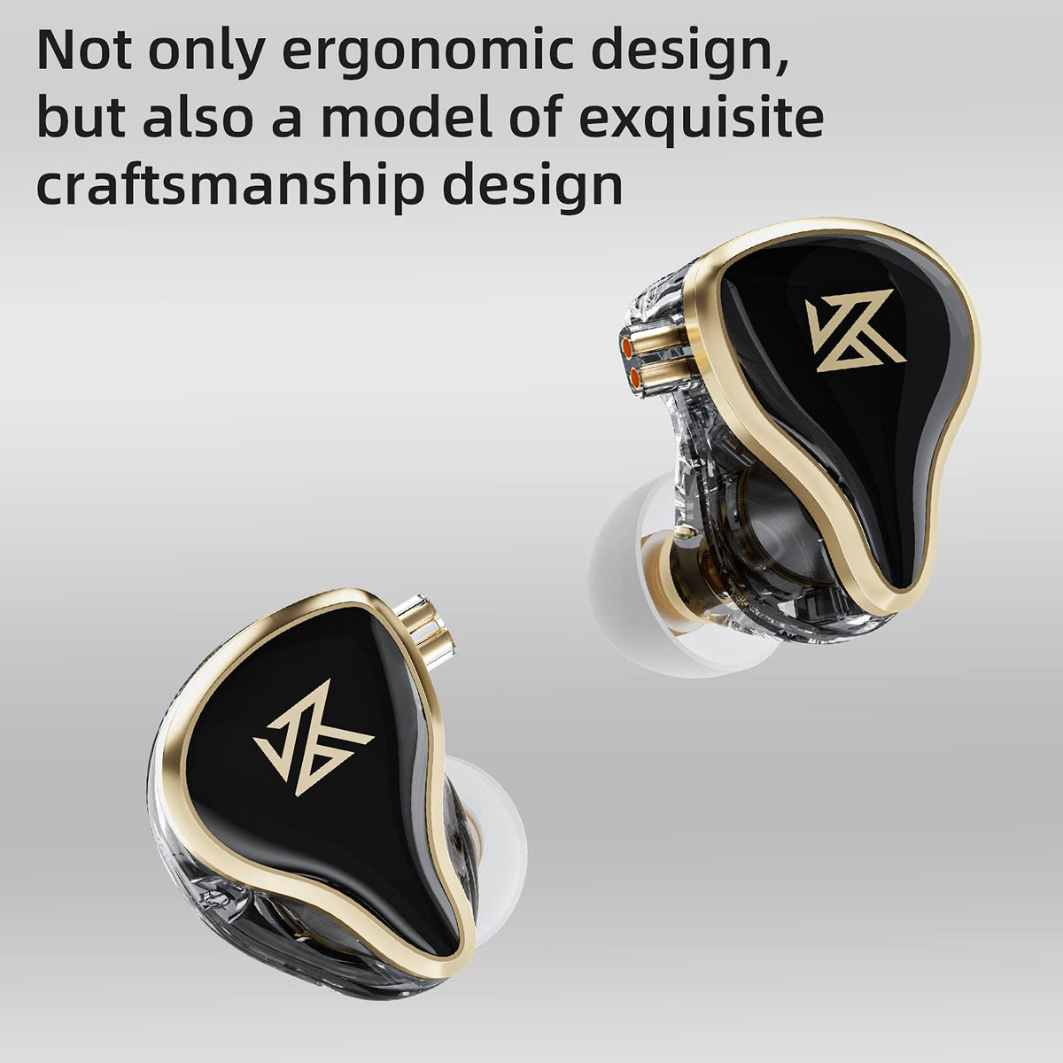 KZ ZAS ergonomic shell design for comfortable wear