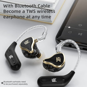 KZ ZAS high-purity silver-plated cable reduces distortion