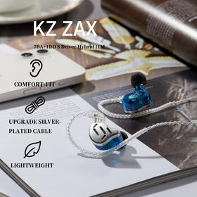 KZ Zax silver-plated wire core reducing distortion for smoother audio