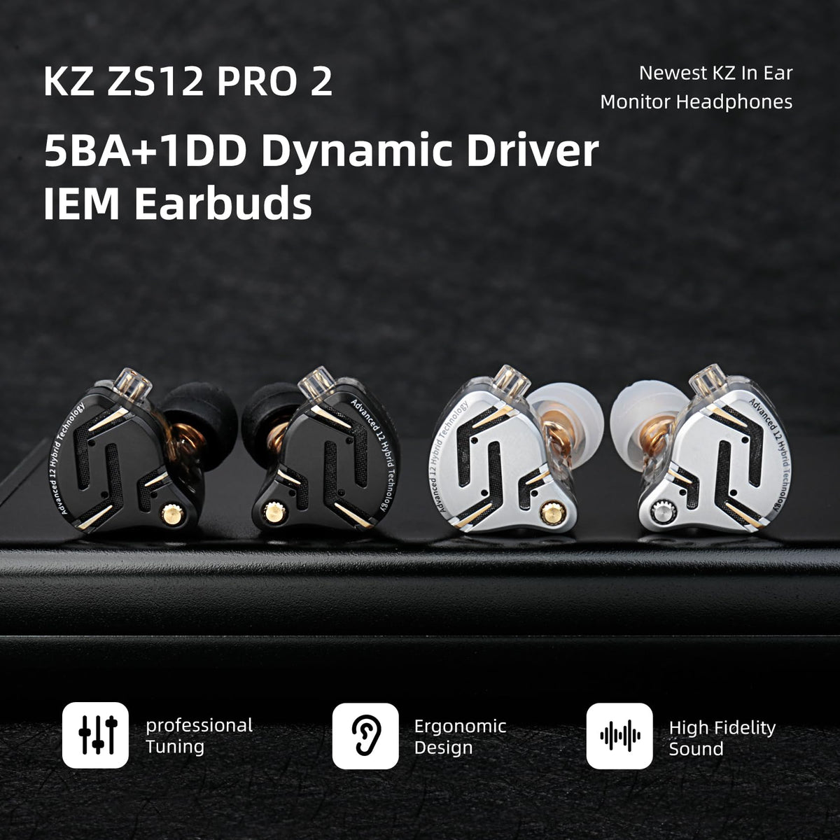Kinboofi KZ ZS12 PRO 2 close-up of zinc-alloy housing highlighting rugged build