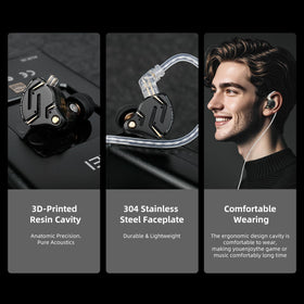 Kinboofi KZ ZS12 PRO 2 beside a credit card showing compact, portable size