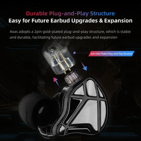 KZA COUSTICS KZ Axas deliver a wide frequency range for detailed game cues.