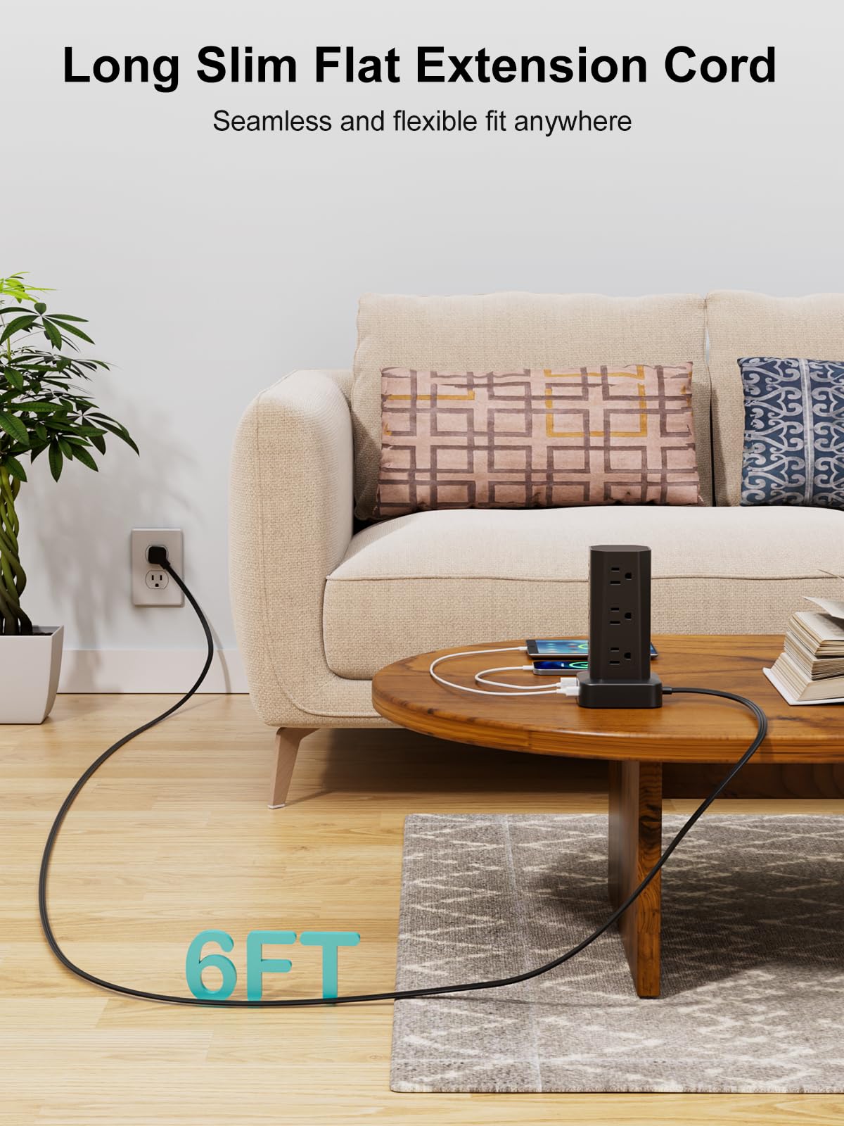 KZNXCVI power strip tower provides surge protection for electronics