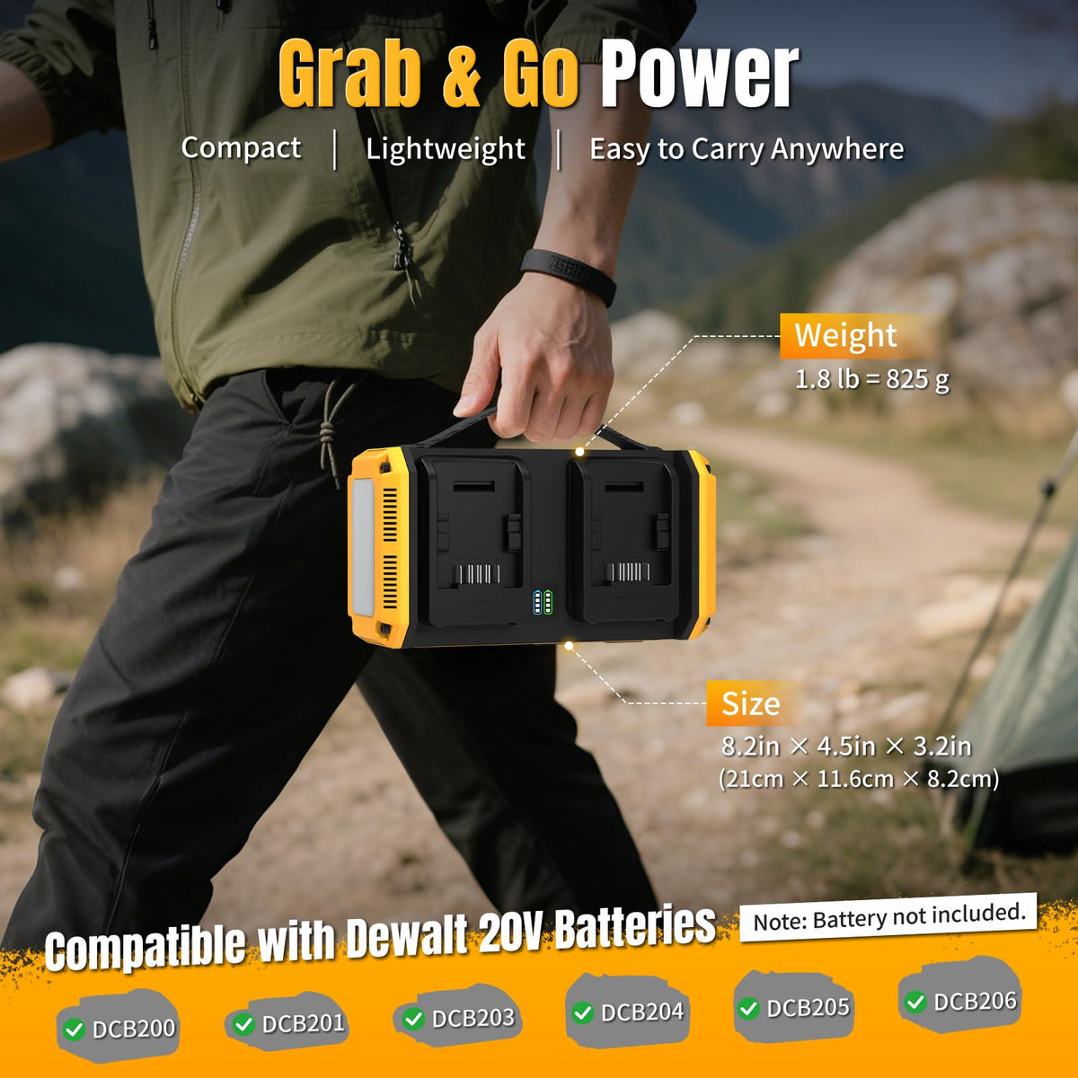 Kzreect 600lm LED light for camping or roadside emergencies