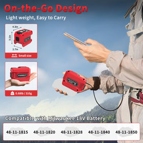 Kzreect secure slide-on battery design keeps Milwaukee 18V battery locked in place