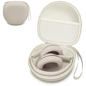 L LTGEM beige headphone case for Beats Studio Pro, protects on travel.