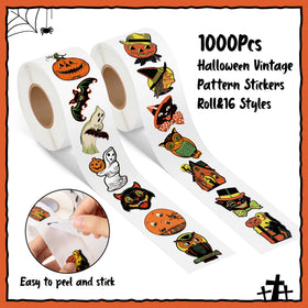 L1rabe collage of black cat and ghost stickers demonstrating design variety