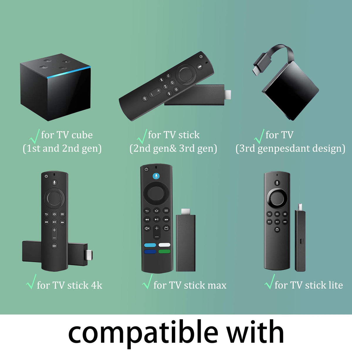 Generic L5B83G paired with Fire TV Stick showing simple setup and compatibility benefit