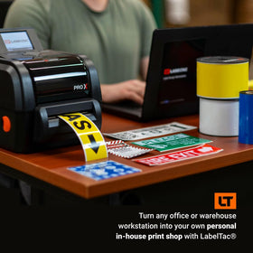 LabelTac color options vinyl roll displaying multiple colors for organization
