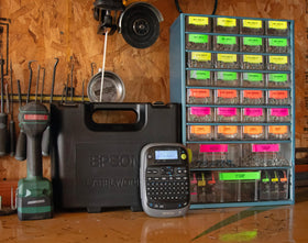 LABELWORKS Epson LW-PX300VP in-use labeling at a workstation demonstrates efficiency