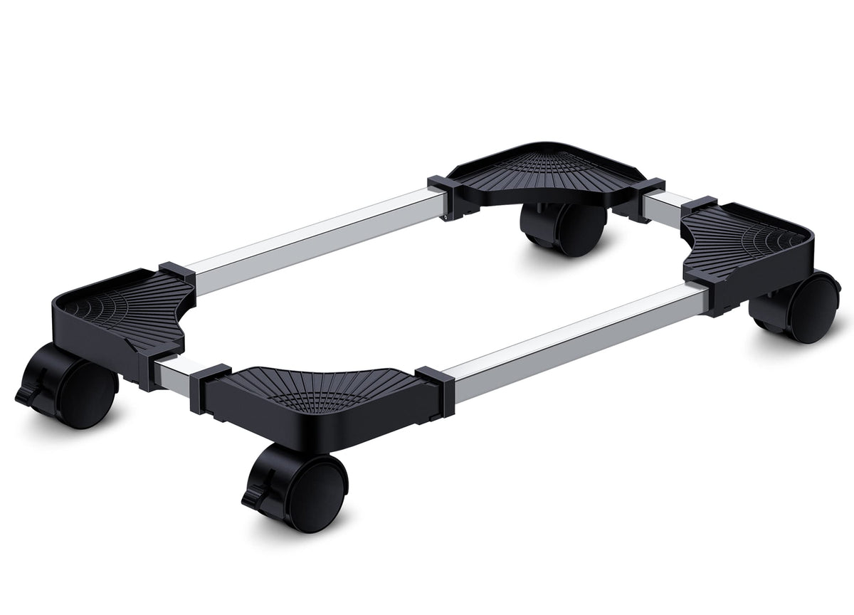 LABOBOLE front view of stand holding PC shows stable elevation and organized desk