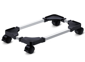 LABOBOLE front view of stand holding PC shows stable elevation and organized desk