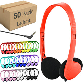 Ladont bulk classroom headphones in a 50-pack for simple distribution.