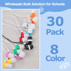 Ladont Classroom Earbuds 30-pack red edition, comfortable fit for students