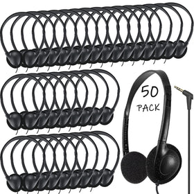 Ladont 50-pack classroom headphones ready for bulk school use, durable construction.