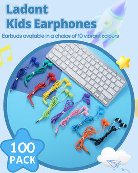 Ladont color selection of ten bright earbuds aiding classroom organization and identification