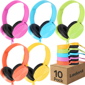 Ladont front packaging showing ten colorful headsets and classroom-ready benefit