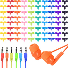 Ladont front packaging showing 100 colorful earbuds and clear bag, easy distribution benefit